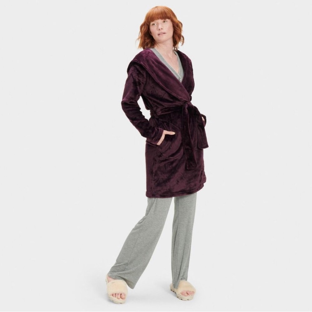 Purple Ugg robe with hood size s